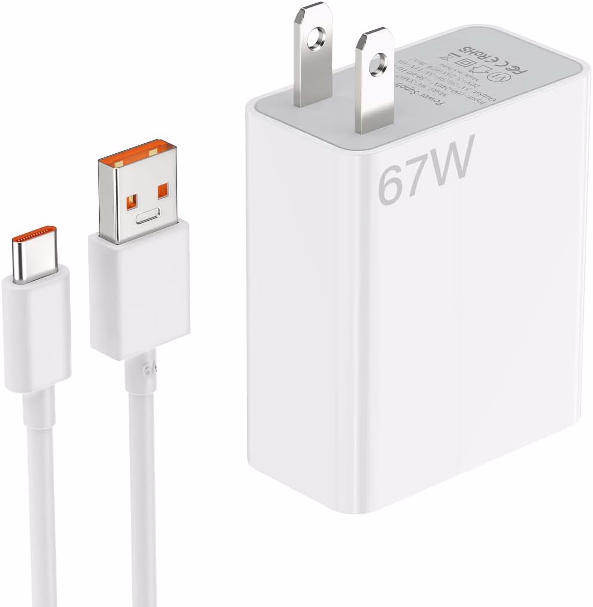 Cargador Carga Rápida Xiaomi 67w+ Cable USB-C
